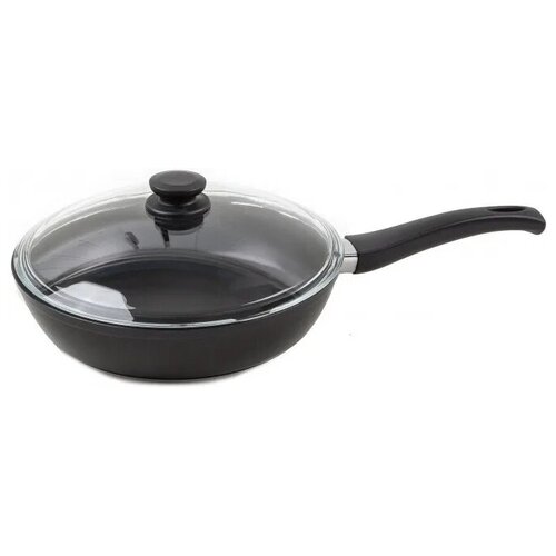 Сковорода Гардарика 1228-03-10 Премьера с ручкой soft-touch. крышкой. 28см