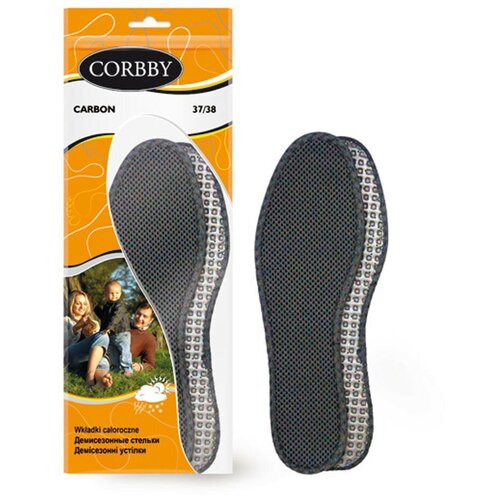 Стельки CORBBY повседневные Carbon. (35-36)