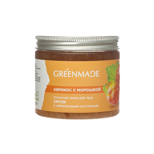 Сахарный скраб для тела абрикос С морошкой 250 гр Greenmade (Гринмэйд)
