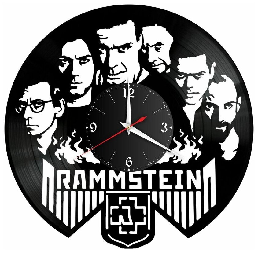 Часы из винила Redlaser "группа Rammstein, Рамштайн" VW-10828