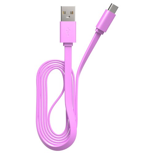 Кабель MAXVI USB - USB Type-C (MC-02F), 1 м, 1 шт., фиолетовый кабель maxvi usb usb type c mc 02f 1 м 1 шт белый