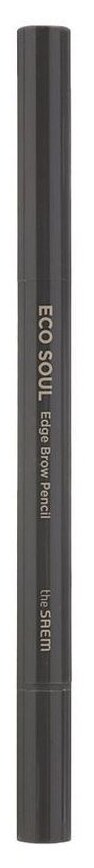 The Saem Карандаш для бровей Eco Soul Edge Brow Pencil, оттенок 01 brown