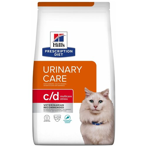 Корм сухой для кошек HILLS Hill's Prescription Diet C/D Urinary Stress Multicare при стрессе, с океанической рыбой 400г