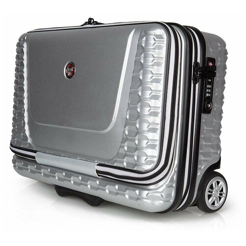 фото Компактный чемодан jaguar hard case business, silver