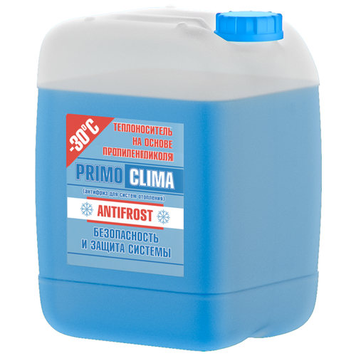 Теплоноситель Primoclima Antifrost (Пропиленгликоль) -30C 20 кг канистра (цвет синий) теплоноситель primoclima antifrost теплоноситель пропиленгликоль 30c 20 кг