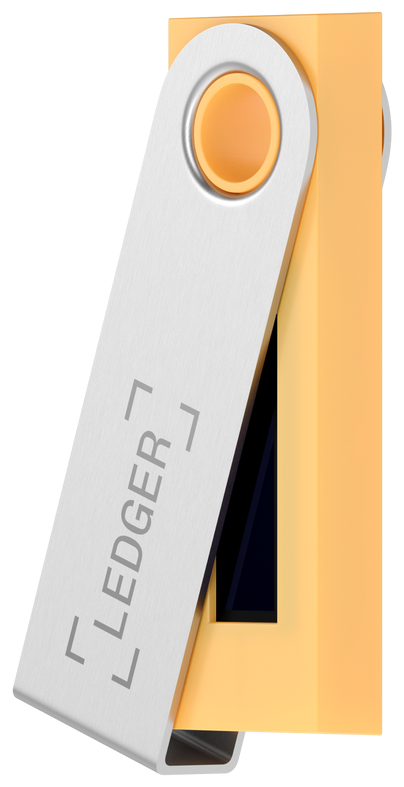 Холодный кошелек для криптовалют Ledger Nano S Saffron Yellow, Шафраново-Желтый