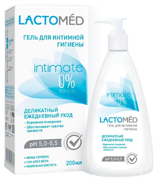 Гель-интим LACTOMED Intimate Деликатный Ежедневный Уход 200 мл