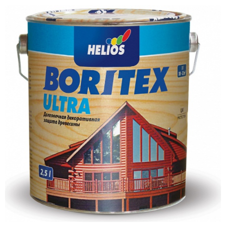 Boritex Ultra декоративное лазурное покрытие (№5 эбеновое дерево, 2,5 л)