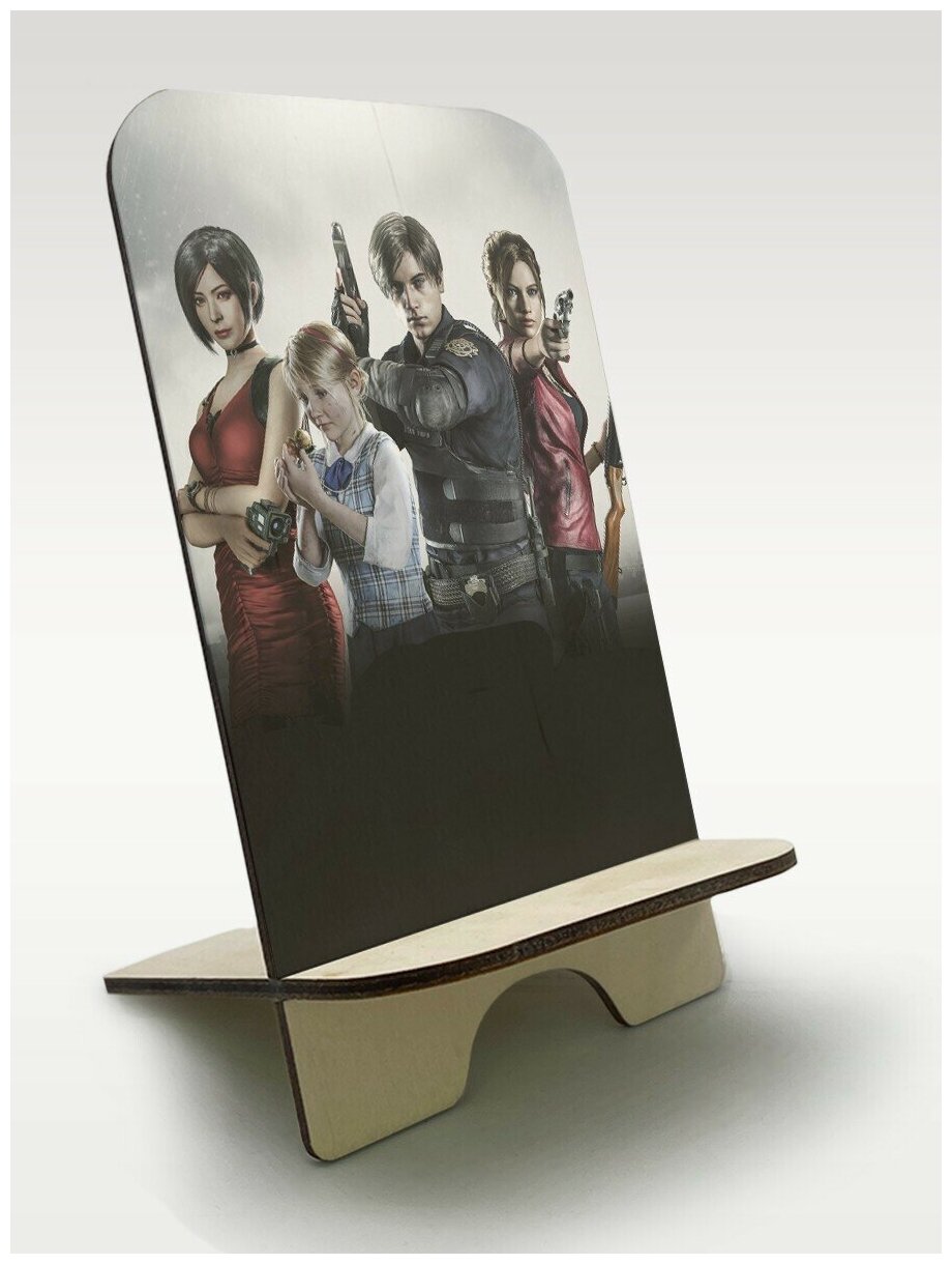 Подставка для телефона c рисунком УФ игры Resident Evil 2 (Обитель зла зомби Ракун сити Леон Клэр Ада Вонг) - 259