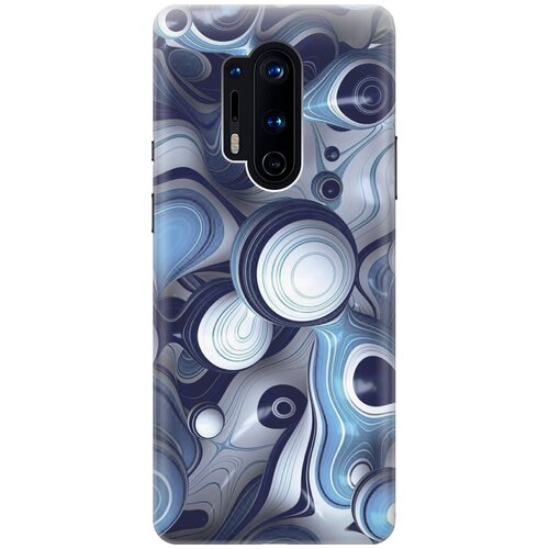 Силиконовый чехол Бело-синие капли на OnePlus 8 Pro / ВанПлюс 8 Про силиконовый чехол бело синие капли на realme 8 8 pro рилми 8 8 про