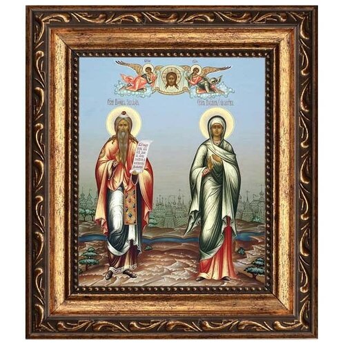 Пророк Захария и праведная Елисавета. Икона на холсте. пророк захария и праведная елисавета икона на доске 13 16 5 см