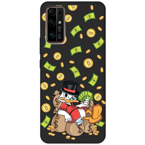 Матовый чехол Rich Scrooge для Honor 30 / Хонор 30 с 3D эффектом черный матовый чехол bts stickers для honor 30 хонор 30 с 3d эффектом черный