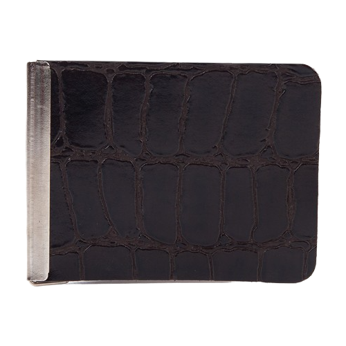 фото Зажим для купюр, с металлическим держателем, скат, цвет коричневый (2 шт) нет бренда