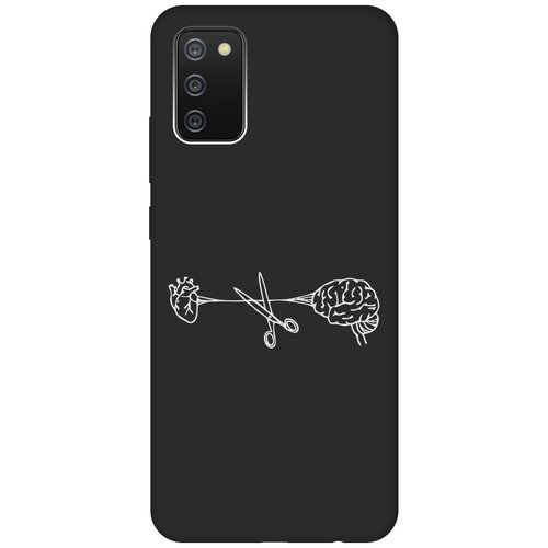 Матовый Soft Touch силиконовый чехол на Samsung Galaxy A02s, Самсунг А02с с 3D принтом Cut It W черный матовый soft touch силиконовый чехол на samsung galaxy a02s самсунг а02с с 3d принтом brain off w черный