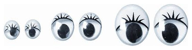 Набор д рукоделия Knorr Prandell Глаза-цветные с ресниц, 10мм, 14шт