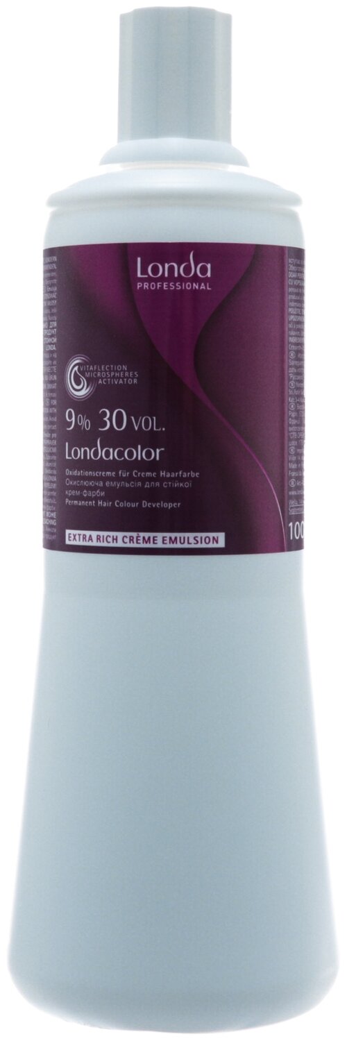 Londa Professional Londacolor Окислительная эмульсия для стойкой крем-краски Extra Rich Creme Emulsion 9 %, 1000 мл