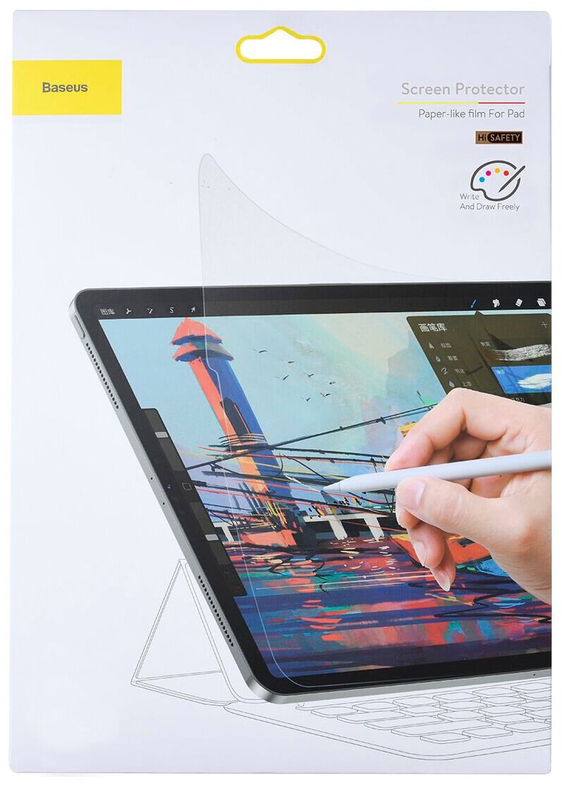 Защитная плёнка Baseus 0.15mm Paper-like film для iPad 10.2" 2019 Прозрачный SGAPIPD-FZK02