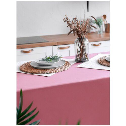 Скатерть столовая прямоугольная водоотталкивающая, текстиль, хлопок/пэ, 180*140 см, 1 штука