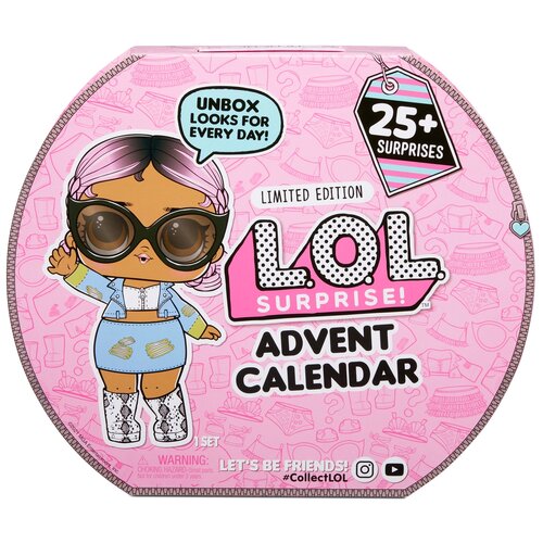 Кукла-сюрприз L.O.L. Surprise Advent Calendar with Limited Edition Doll and 25+ Surprises, 576037 розовый кукла сюрприз l o l surprise advent calendar with limited edition doll and 25 surprises 567158