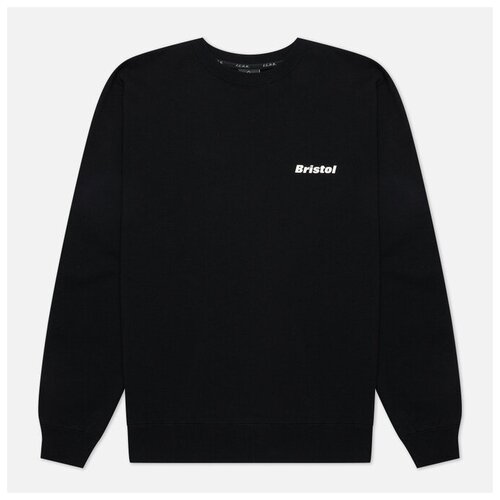 фото Мужская толстовка f.c. real bristol small authentic logo crew neck чёрный , размер s