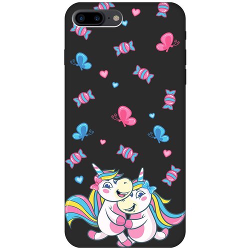 Силиконовый чехол на Apple iPhone 8 Plus / 7 Plus / Эпл Айфон 7 Плюс / 8 Плюс с рисунком Unicorns and Candies Soft Touch черный силиконовый чехол на apple iphone 14 plus эпл айфон 14 плюс с рисунком unicorns and candies