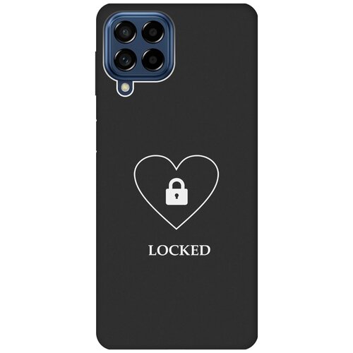 Матовый чехол Locked W для Samsung Galaxy M53 5G / Самсунг М53 5г с 3D эффектом черный матовый чехол survivor w для samsung galaxy m53 5g самсунг м53 5г с 3d эффектом черный