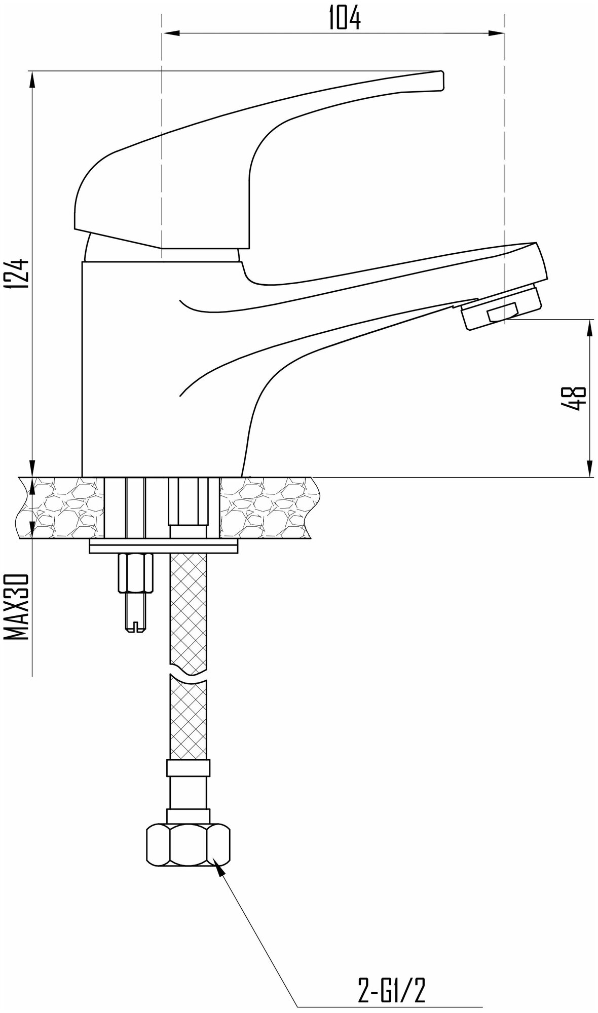 Смеситель для раковины DEVIDA Италия серия ELSI DVL0341-03, латунь - фотография № 10