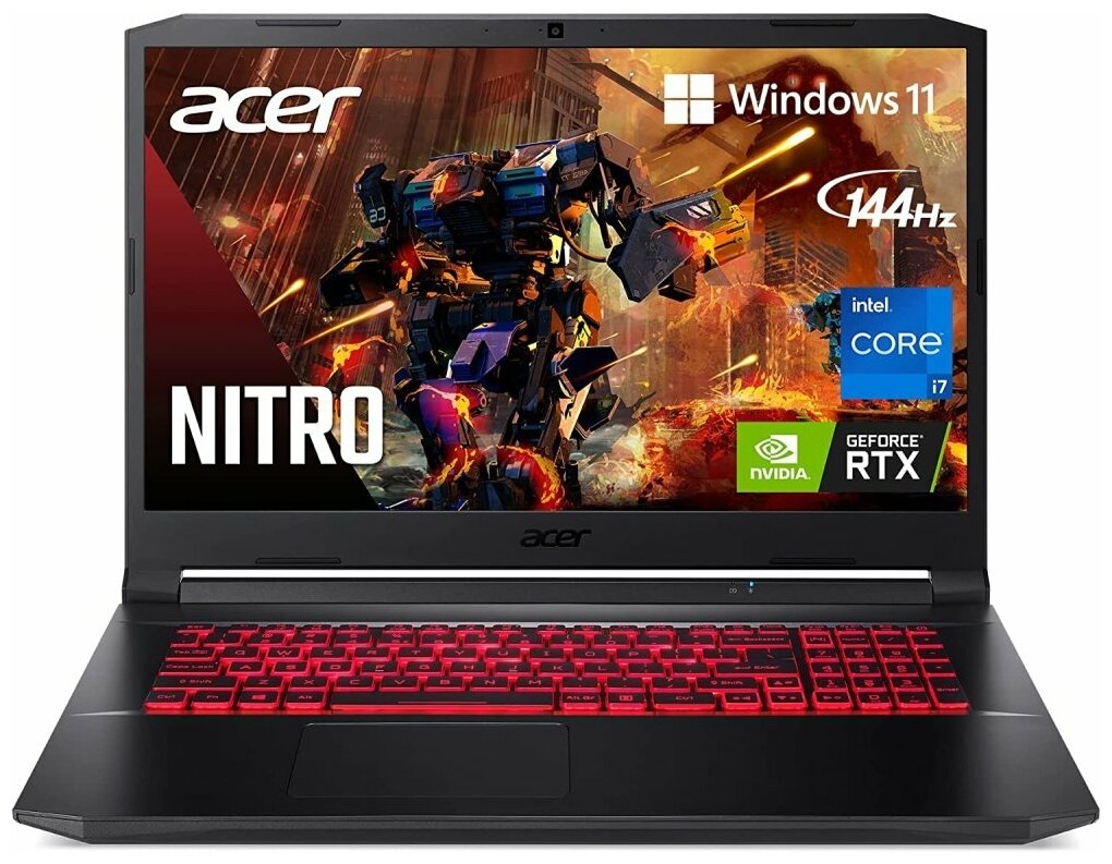 Ноутбук Acer Nitro 5 AN517-54-79L1 Intel Core i7 11800H 23GHz1731920x108016GB1TB SSDNVIDIA GeForce RTX 3050 Ti 4GBWindows 11 Home 9299900₽