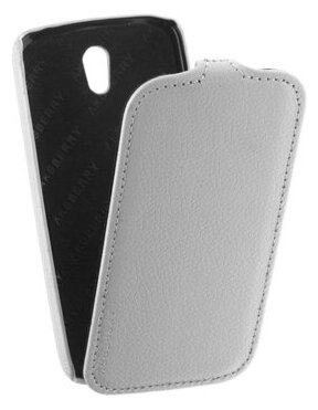 Кожаный чехол для HTC Desire 500 Dual Sim Aksberry Protective Flip Case (Белый)