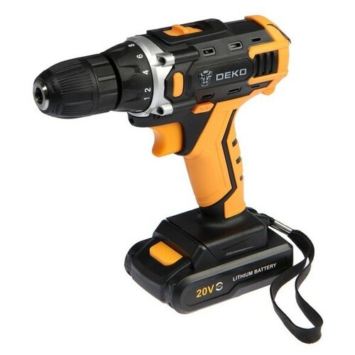 Дрель-шуруповерт DEKO DKCD20FU-Li 20 В 2х2 Ач Li-lon 42 Нм 3501350 обмин 63 прв упаковке штук 1 1158100₽