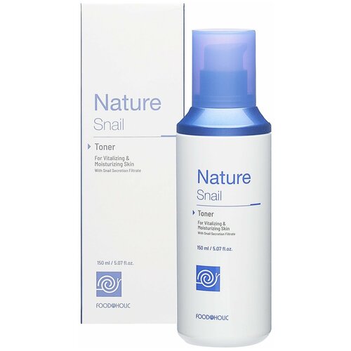 FOODAHOLIC NATURE SNAIL TONER Восстанавливающий тонер для лица с муцином улитки уход за лицом beautific тоник для лица glow water обновляющий с низким ph и витамином с