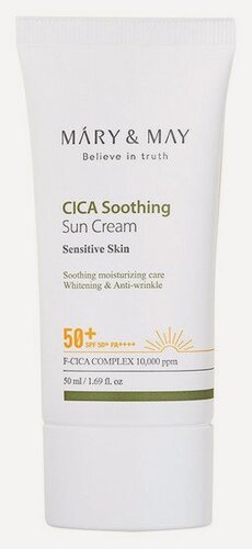 Изображение товара Крем солнцезащитный увлажняющий | MARY & MAY CICA Soothing Sun Cream SPF50+ PA++++ 50 мл