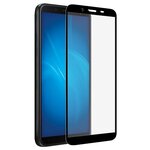Закаленное стекло с цветной рамкой (fullscreen+fullglue) для Samsung Galaxy A01 Core DF sColor-105 (black) - изображение