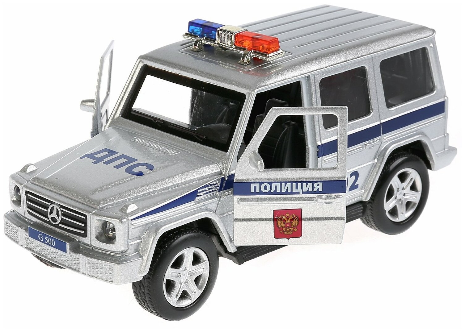 Машинка Технопарк Mersedes-Benz G-Class Полиция 12 см - фото №9
