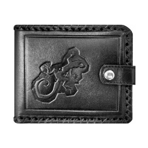 фото Мужской кожаный кошелек makey «саламандра» 042-07-03/1 цвет черный