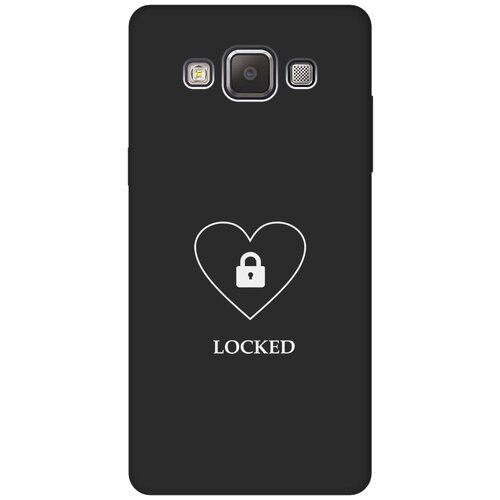 Матовый чехол Locked W для Samsung Galaxy A5 / Самсунг А5 с 3D эффектом черный матовый чехол kickboxing w для samsung galaxy a5 самсунг а5 с 3d эффектом черный