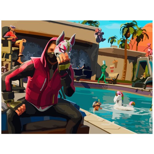 Картина по номерам на холсте Игра Fortnite Фортнайт 5605 40x30 картина по номерам на холсте игра fortnite 5369 40x30