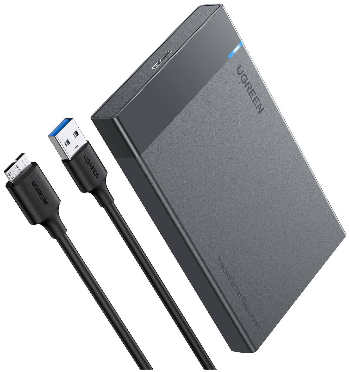 Внешний корпус Ugreen для HDD/SSD 2.5", USB 3.0, кабель USB C в комплекте (50743)