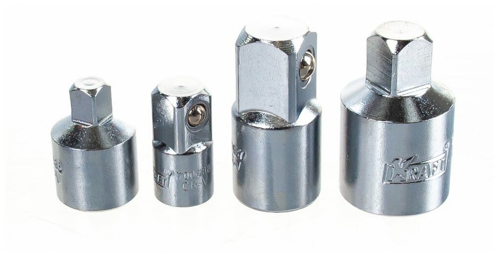 Набор переходников-адаптеров 1/2"Dr, 3/8"Dr и 1/4"Dr 4 предмета KRAFT