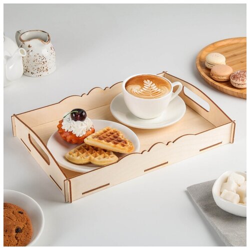 Деревянный поднос для завтрака в кровати Поднос из дерева кроватный 502₽