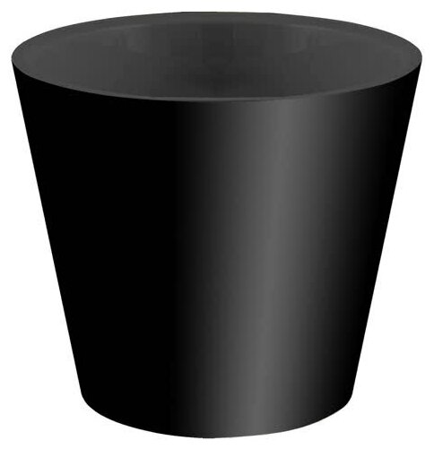 фото Горшок Rosemary 16л D330 черный с дренажной вставкой на колесиках