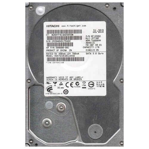 1 ТБ Внутренний жесткий диск HP 588600-001 (588600-001)