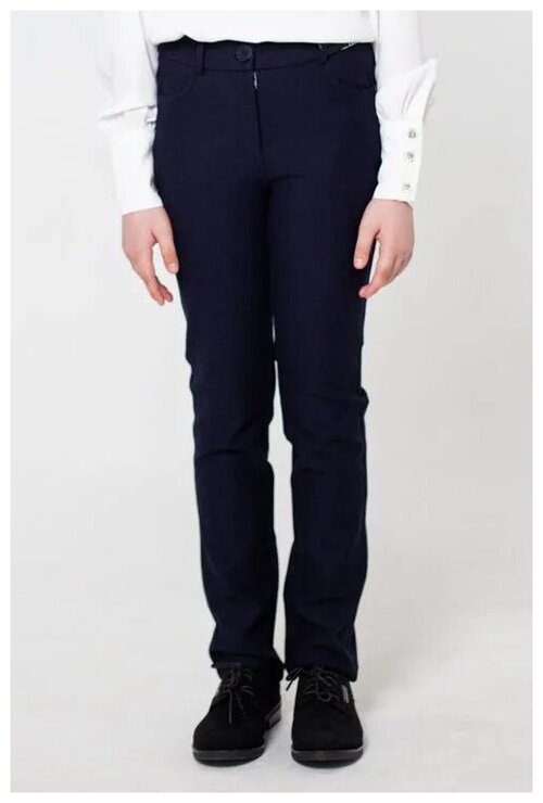 Школьные брюки  Deloras, спортивный стиль, размер 146, синий