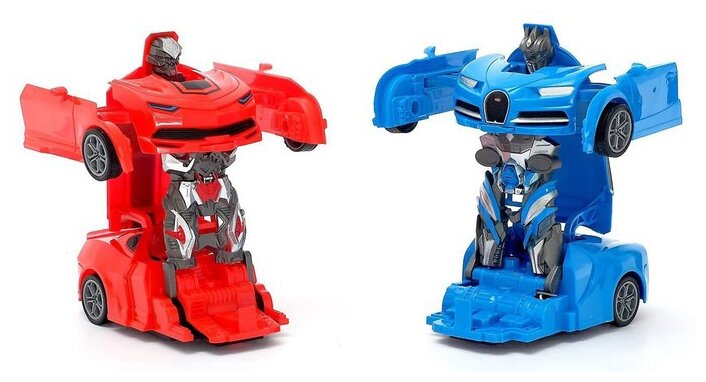 Робот-трансформер HUALI TOYS Битва автоботов, синий/красный