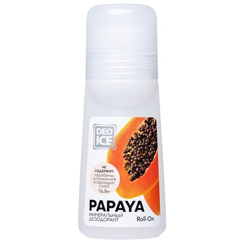 Минеральный дезодорант Deoice Roll-On Papaya, 65мл