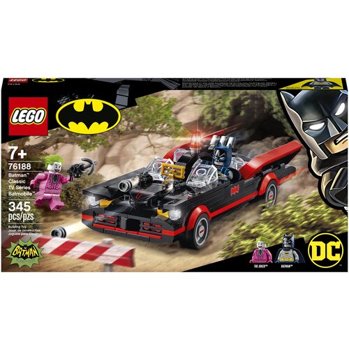 конструктор lego technic 42127 бэтмен бэтмобиль 1360 дет Конструктор LEGO Super Heroes 76188 Бэтмобиль из классического сериала «Бэтмен», 345 дет.