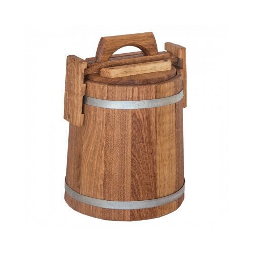 Кадка дубовая 20 литров (нержавеющий обруч)