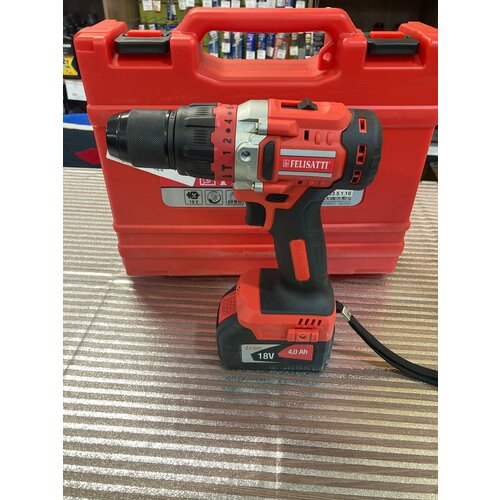 Дрель шуруповерт Felisatti ДАУ-1318В 80 НМ 1 аккум 4Ач и ЗУ 4А 1535110 10249₽
