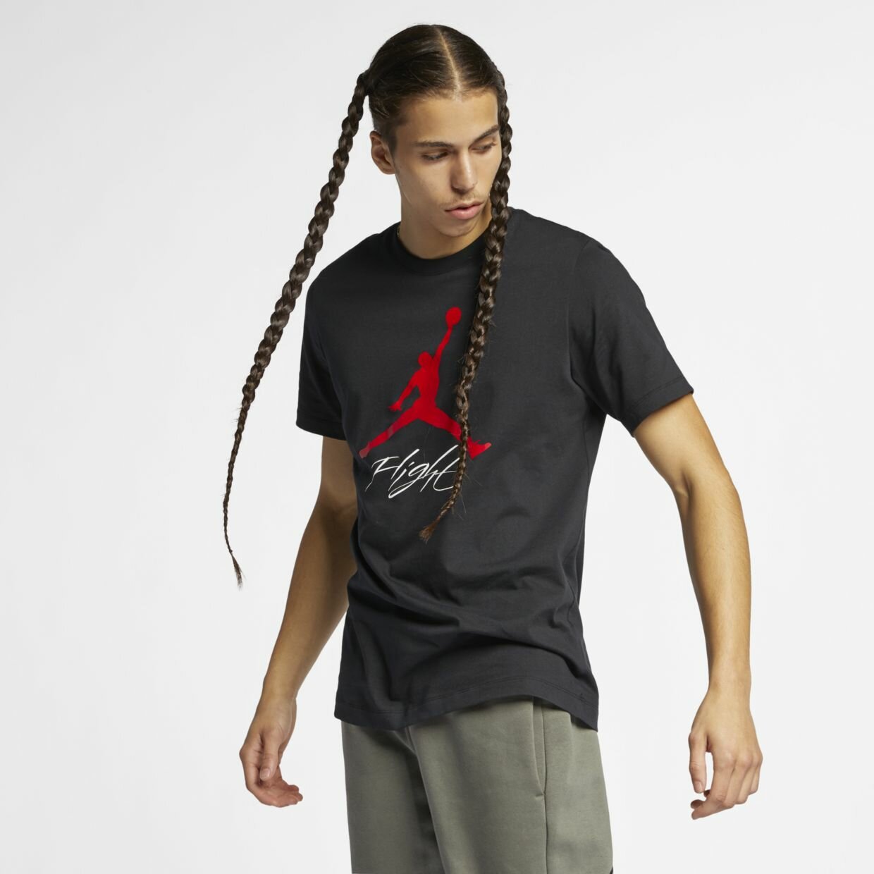 Футболка NIKE JUMPMAN FLIGHT HBR TEE, 1 шт., размер S, черный