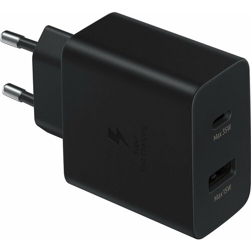 Сетевое зар./устр. Samsung EP-TA220 5W 3A (PD) USB Type-C черный (EP-TA220NBEGWW) сетевое зар устр buro tj 286b smart 5a универсальное черный tj 286b